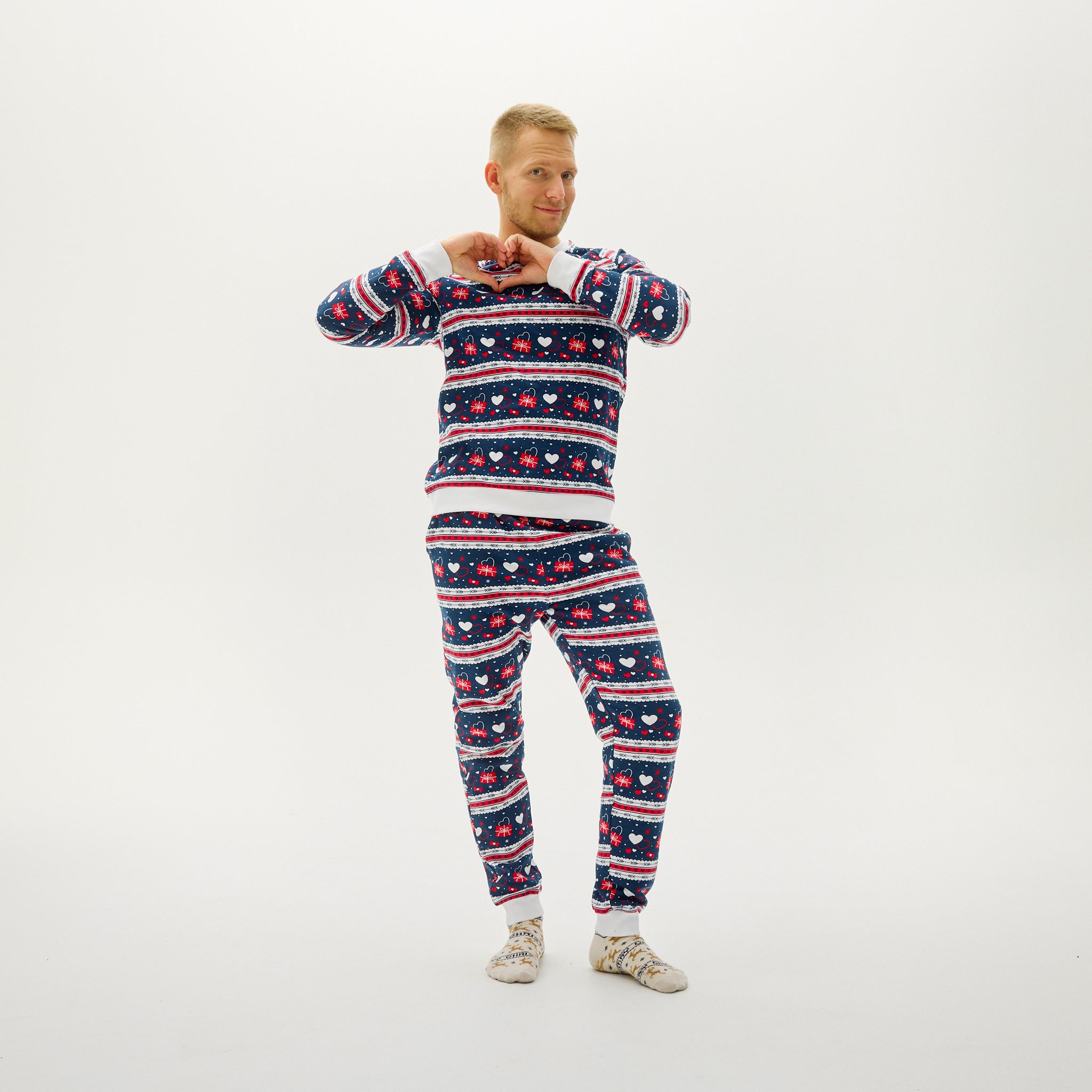 Valentines Sweatsuit Navy - Herr.